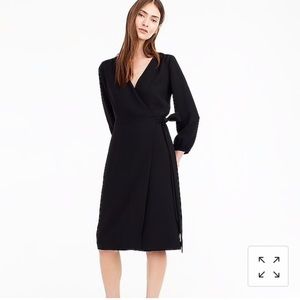 J. Crew Petite Black Wrap Dress